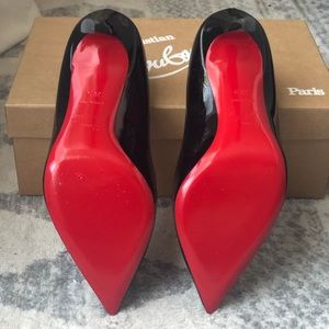 Louboutin Black Patent Leather Pigalle 100